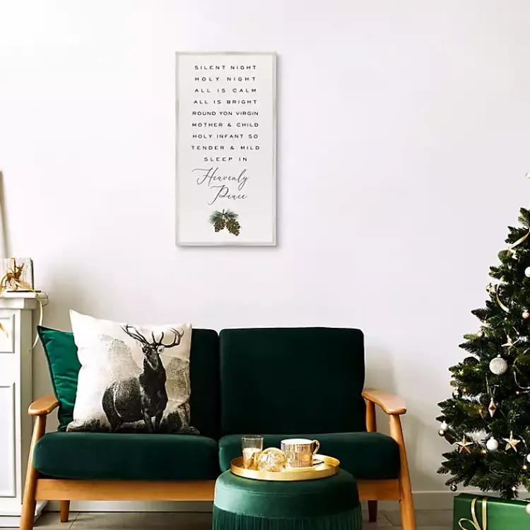 Christmas Art & Wall Decor>Kirklands Home Silent Night Christmas Canvas Wall Plaque