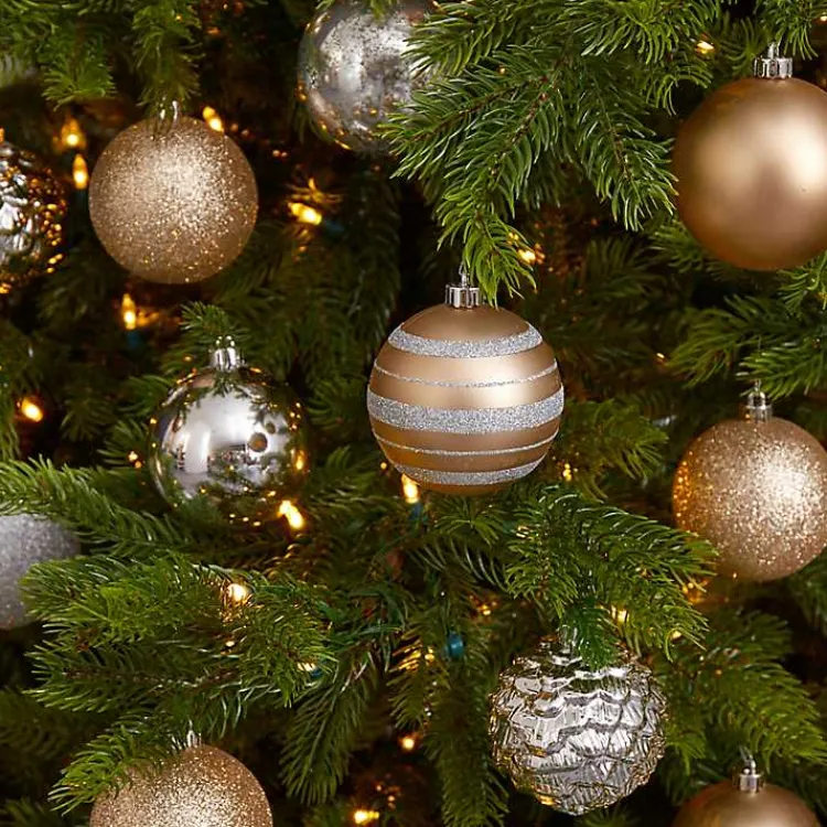 Christmas Ornaments>Kirklands Home Silver and Gold Shatterproof Ornaments, Set of 64