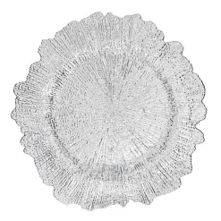 Kirklands Home Elegance Starburst Chargers, Set of 4 Silver