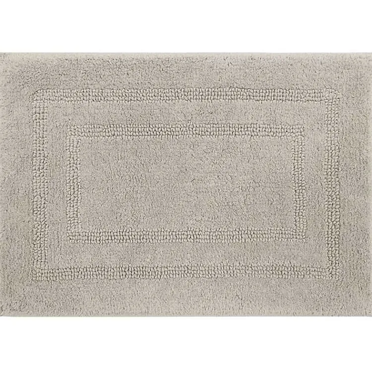 Kirklands Home Silver Reversible Cotton Bath Mat, 45 in. Gray Sale