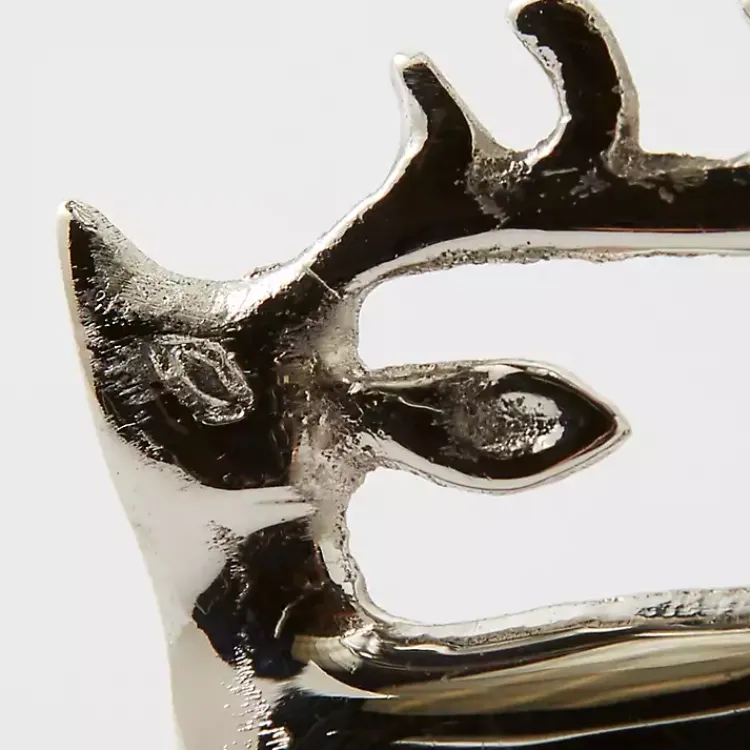 Christmas Dining & Entertaining>Kirklands Home Stag Napkin Rings, Set of 6 Silver