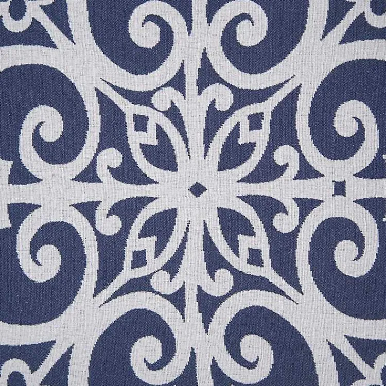 Kirklands Home Sky Fretwork Upholstered High Back Recliner Blue
