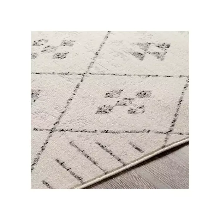 Kirklands Home Slate Gray Diamond Print Area Rug, 5x7 Clearance