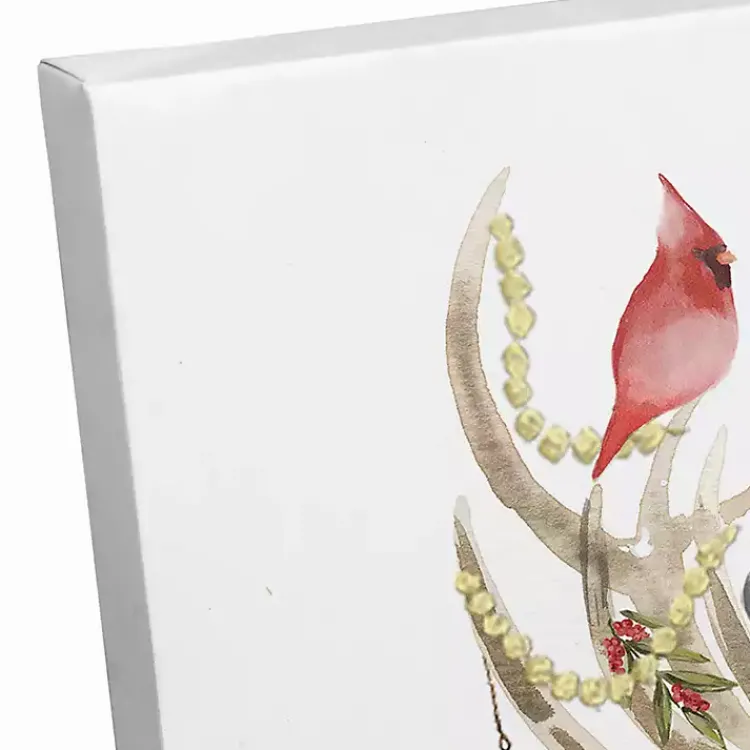 Christmas Art & Wall Decor>Kirklands Home Snowy Christmas Deer Canvas Art Print