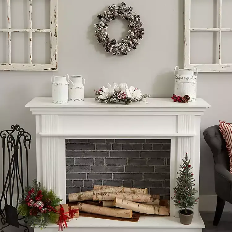 Christmas Wreaths>Kirklands Home Snowy Pinecone Mix Wreath