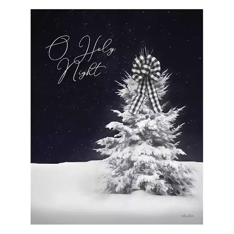 Christmas Art & Wall Decor>Kirklands Home Snowy Tree O Holy Night Canvas Art Print