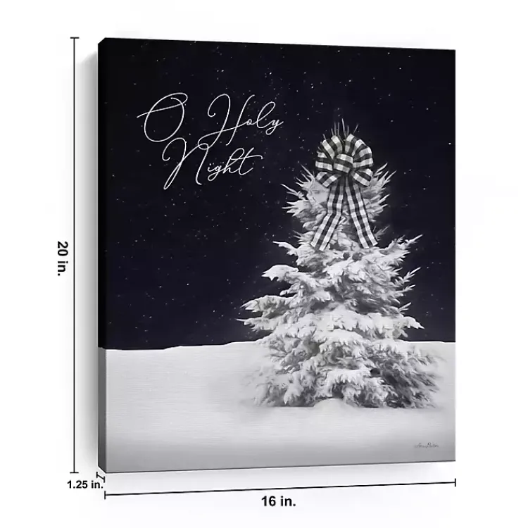 Christmas Art & Wall Decor>Kirklands Home Snowy Tree O Holy Night Canvas Art Print