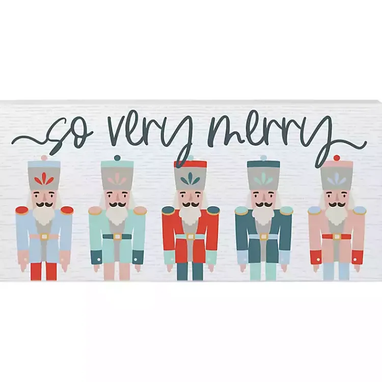 Christmas Art & Wall Decor>Kirklands Home So Very Merry Nutcracker Wall Plaque