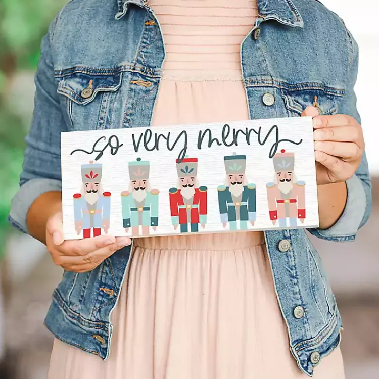 Christmas Art & Wall Decor>Kirklands Home So Very Merry Nutcracker Wall Plaque