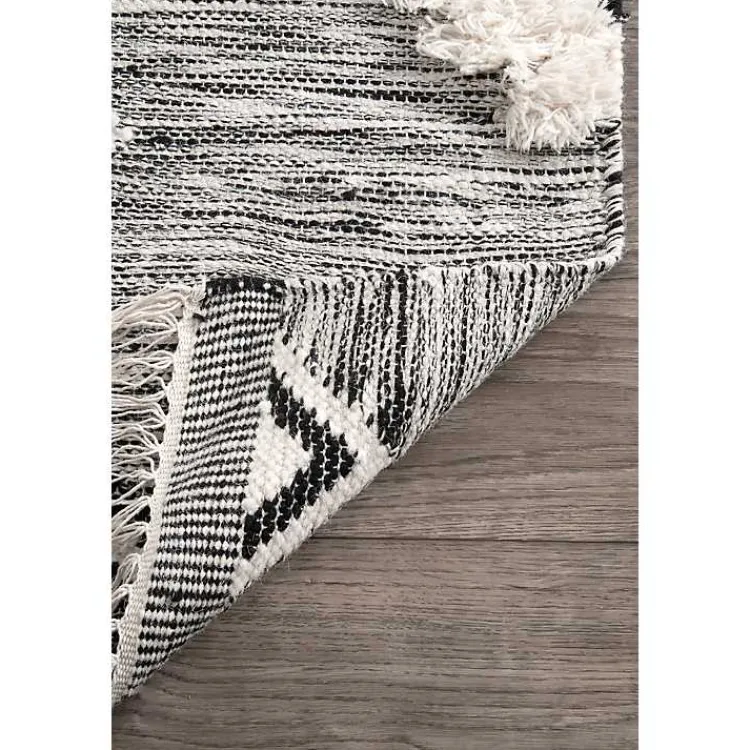 Kirklands Home Sofia Moroccan Fringe Area Rug, 5x8 Gray Hot