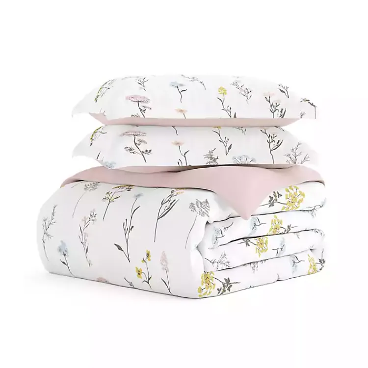 Kirklands Home Soft Floral Reversible 3-pc. King Duvet Cover Set Outlet