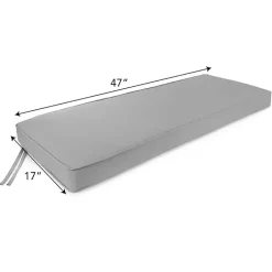 Kirklands Home Solid Outdoor Settee Cushion Black Online