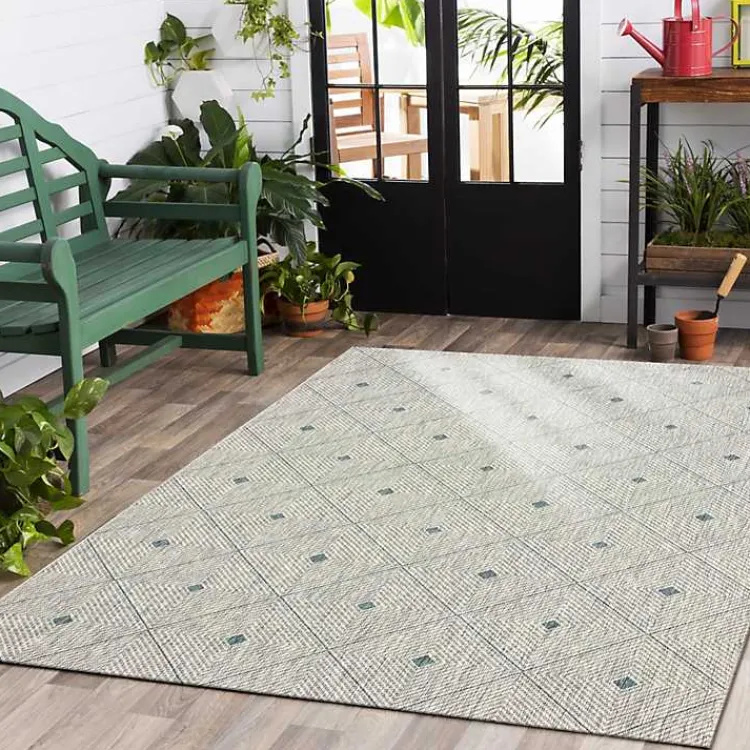 Kirklands Home Solitaire Sun Shower Outdoor Area Rug, 5x8 Hot