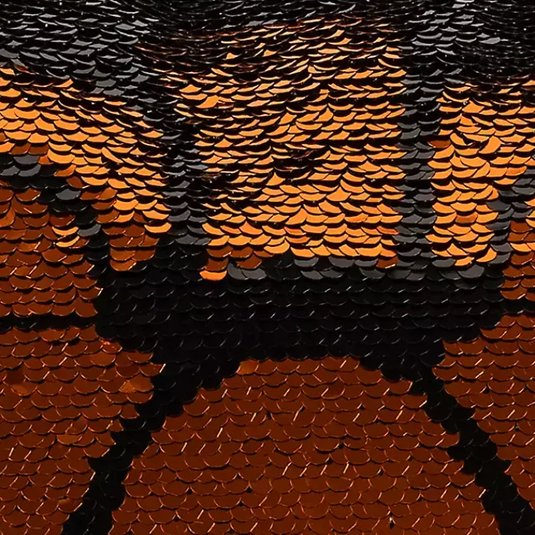 Halloween>Kirklands Home Sparkle Sequin Jack O Lantern Pillow