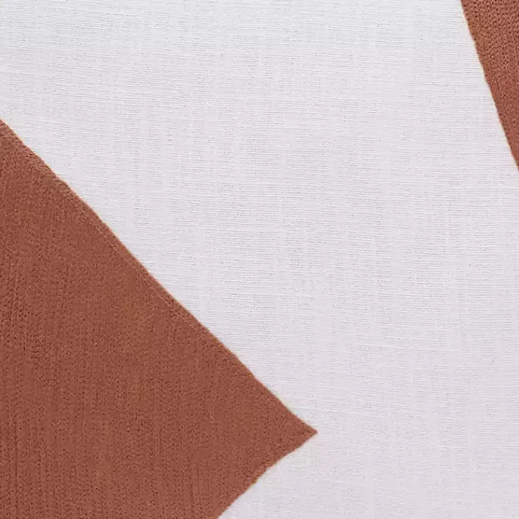 Pillows>Kirklands Home Spice & Ivory Geometric Colorblock Throw Pillow Orange