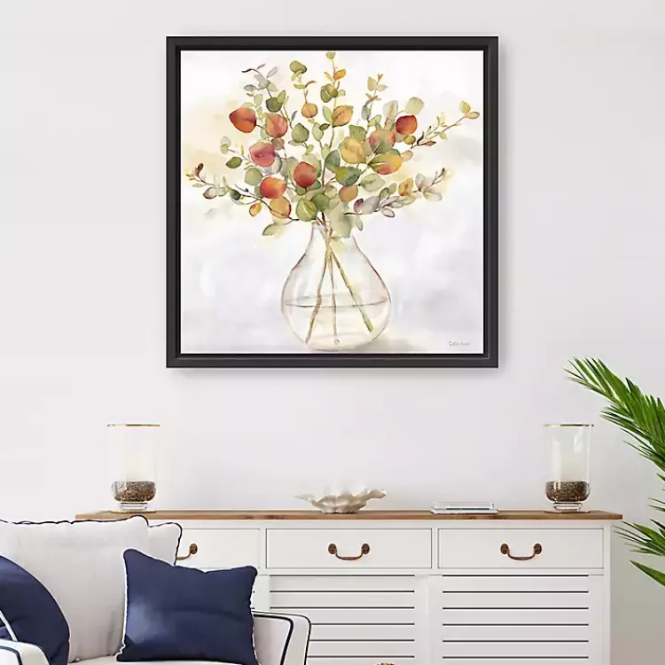 Kirklands Home Spice Eucalyptus Framed Canvas Print, 30x30 in. Clearance