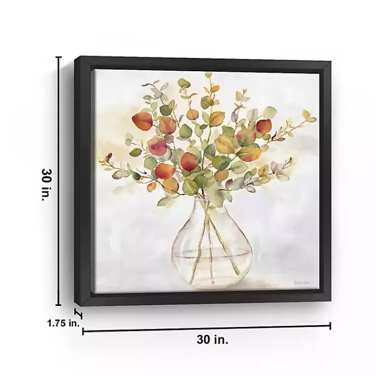 Kirklands Home Spice Eucalyptus Framed Canvas Print, 30x30 in. Clearance