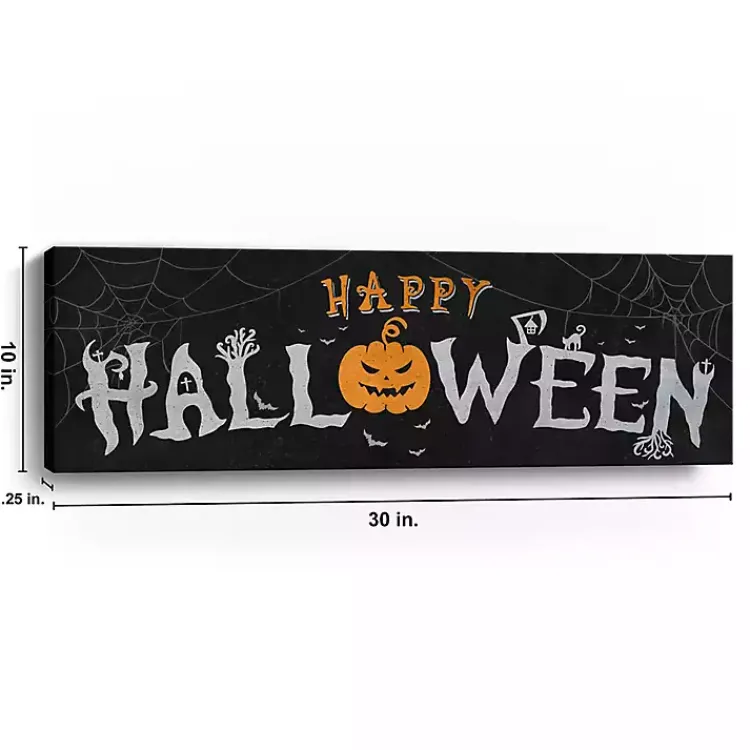 Halloween>Kirklands Home Spooky Happy Halloween Canvas Art Print