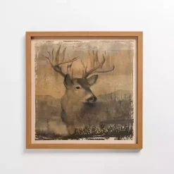 Kirklands Home Stag Cabin Friend Framed Art Print Brown Outlet