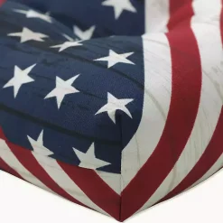 Kirklands Home Stars & Stripes Tufted Outdoor Bench Cushion Clearance