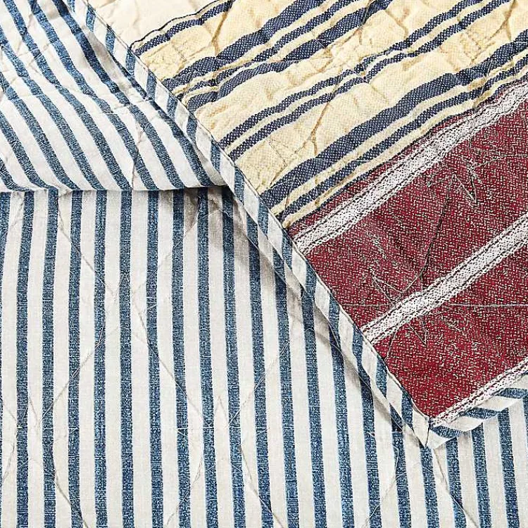 Kirklands Home Stars and Striped Patch 3-pc. Full/Queen Quilt Set Sale