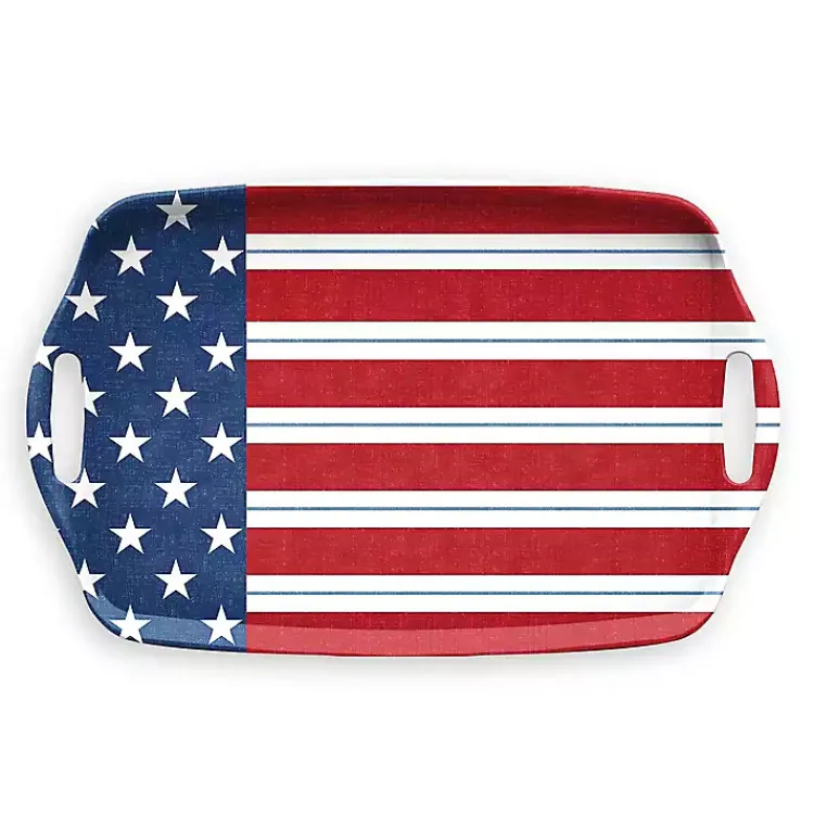 Kirklands Home Stars and Stripes Melamine Serving Tray Sale