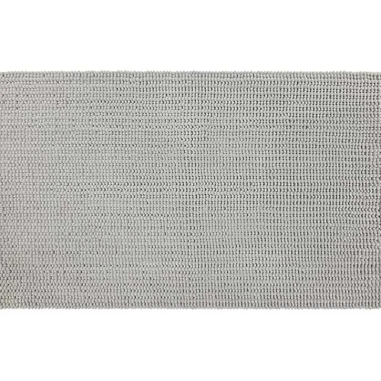 Kirklands Home Stone Memory Foam Chenille Bath Mat, 45 in. Gray Clearance