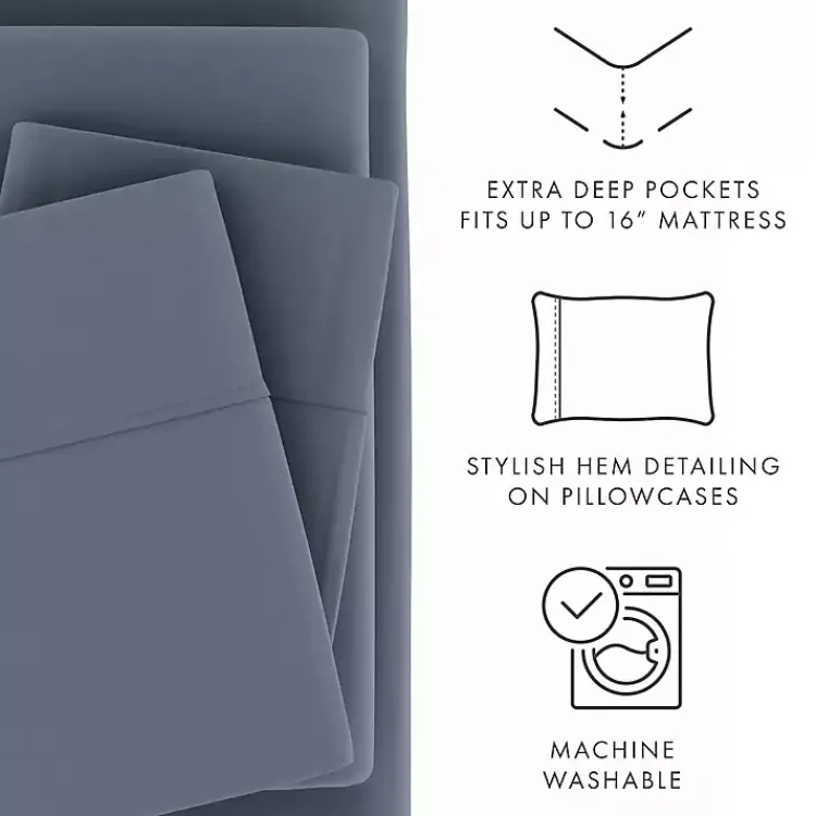 Kirklands Home Stone Ultra Soft 3-pc. Twin Sheet Set Gray Clearance