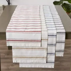 Kirklands Home Stone Zig Zag Dobby Stripe Runner Tan New