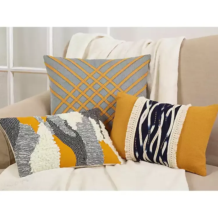 Pillows>Kirklands Home Sunshine Boucle Textured Lumbar Throw Pillow