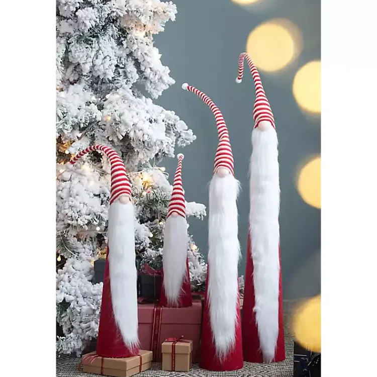 Christmas Decorations>Kirklands Home Tall Red and White Santa Gnomes, Set of 4