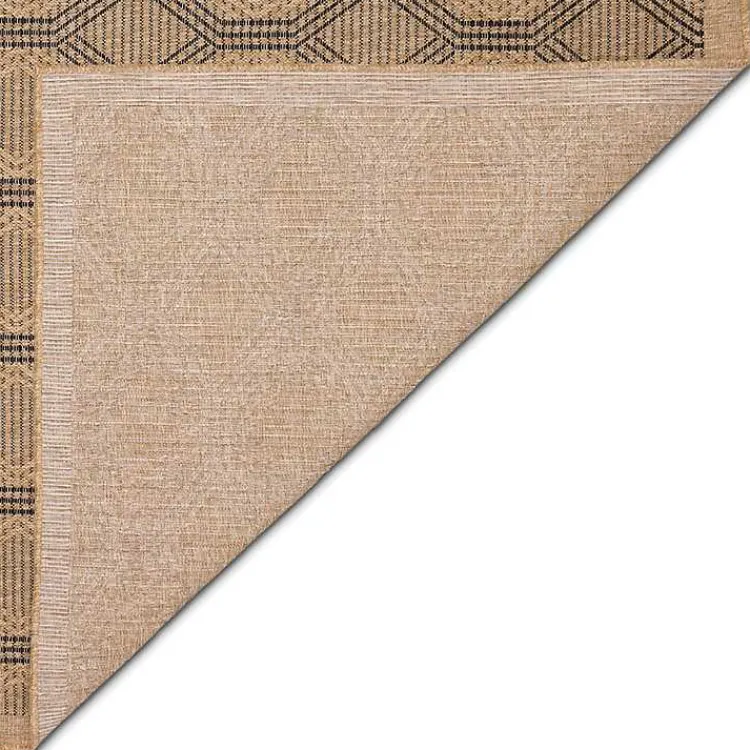 Kirklands Home Tan & Black Diamonds Indoor/Outdoor Area Rug, 5x7 Best