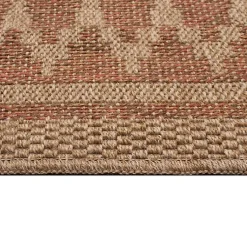 Kirklands Home Tan & Orange Zig Zag Indoor/Outdoor Area Rug, 5x7 Hot