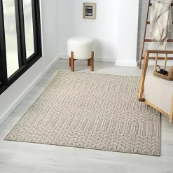 Kirklands Home Chevron Indoor/Outdoor Area Rug, 7x9 Tan Sale