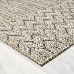 Kirklands Home Chevron Indoor/Outdoor Area Rug, 7x9 Tan Sale