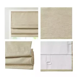Kirklands Home Faux Silk Room Darkening Roman Shade, 27 in. Tan Discount