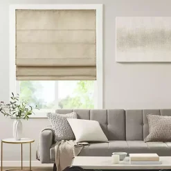 Kirklands Home Faux Silk Room Darkening Roman Shade, 31 in. Tan Online