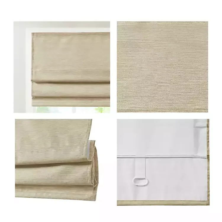 Kirklands Home Faux Silk Room Darkening Roman Shade, 31 in. Tan Online