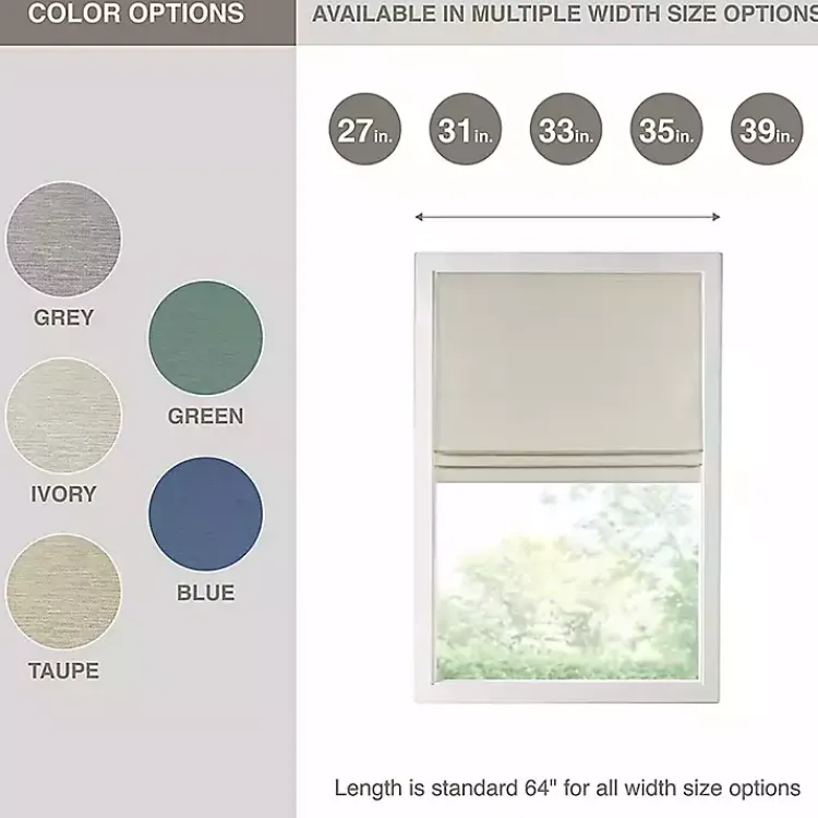 Kirklands Home Faux Silk Room Darkening Roman Shade, 35 in. Tan Outlet