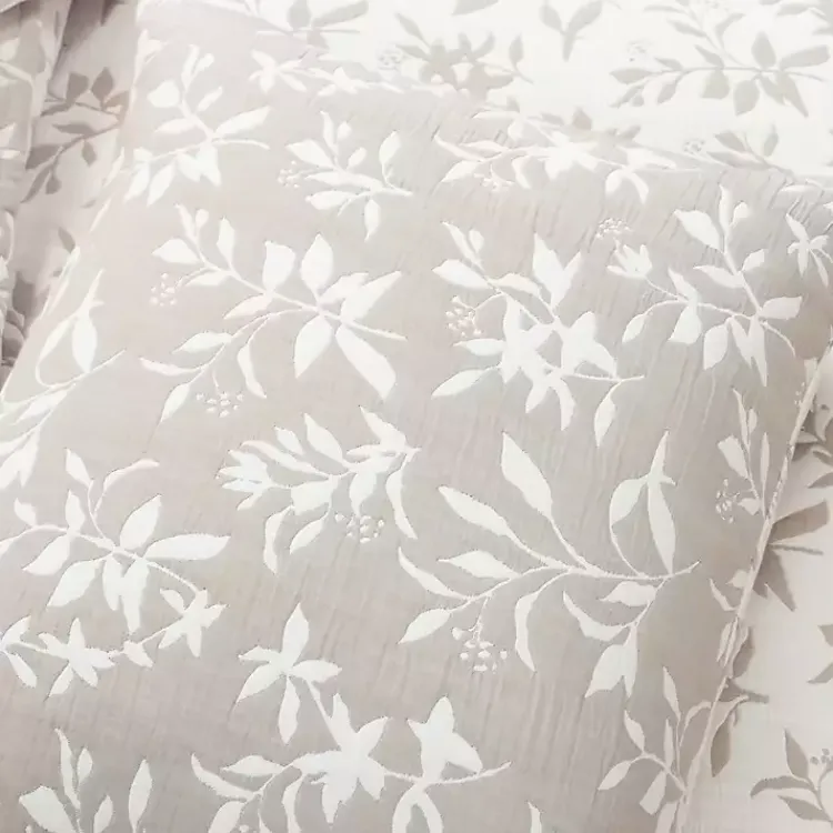 Kirklands Home Tan Floral Reversible 3-pc. Full/Queen Quilt Set Clearance