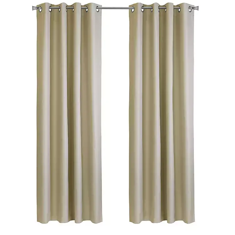 Kirklands Home Newberry Blackout Curtain Panel, 84 in. Tan New