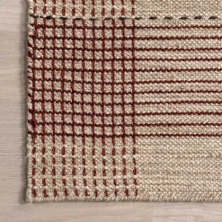 Kirklands Home Plaid Emily Henderson x RugsUSA Area Rug, 4x6 Tan Outlet
