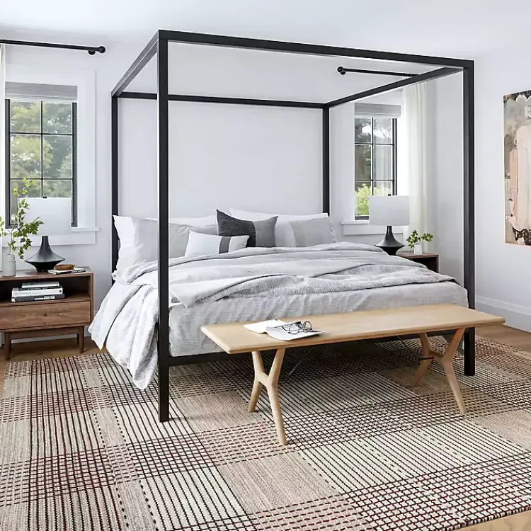 Kirklands Home Plaid Emily Henderson x RugsUSA Area Rug, 5x8 Tan Sale