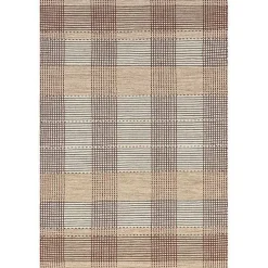 Kirklands Home Plaid Emily Henderson x RugsUSA Area Rug, 8x10 Tan Online