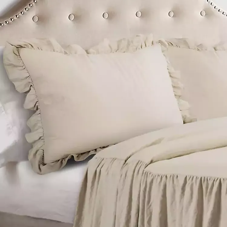 Kirklands Home Ruffle Skirt 3-pc. King Comforter Set Tan