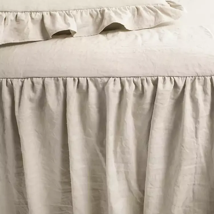 Kirklands Home Ruffle Skirt 3-pc. King Comforter Set Tan