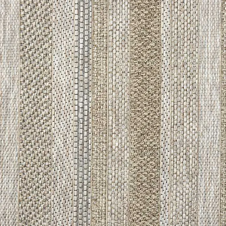 Kirklands Home Striped Indoor/Outdoor Area Rug, 5x7 Tan Hot