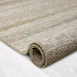 Kirklands Home Striped Indoor/Outdoor Area Rug, 7x9 Tan