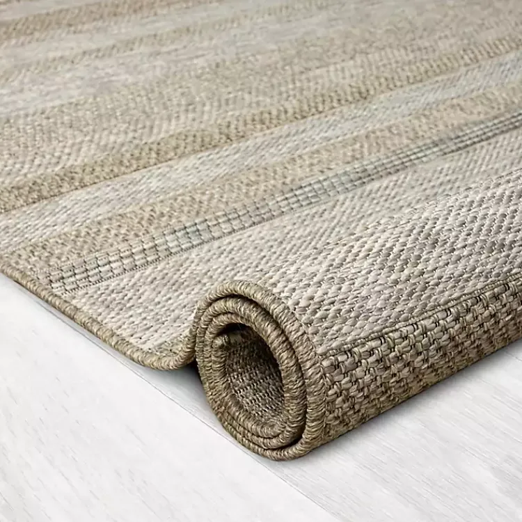 Kirklands Home Striped Indoor/Outdoor Area Rug, 7x9 Tan
