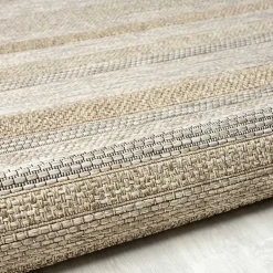 Kirklands Home Striped Indoor/Outdoor Area Rug, 7x9 Tan